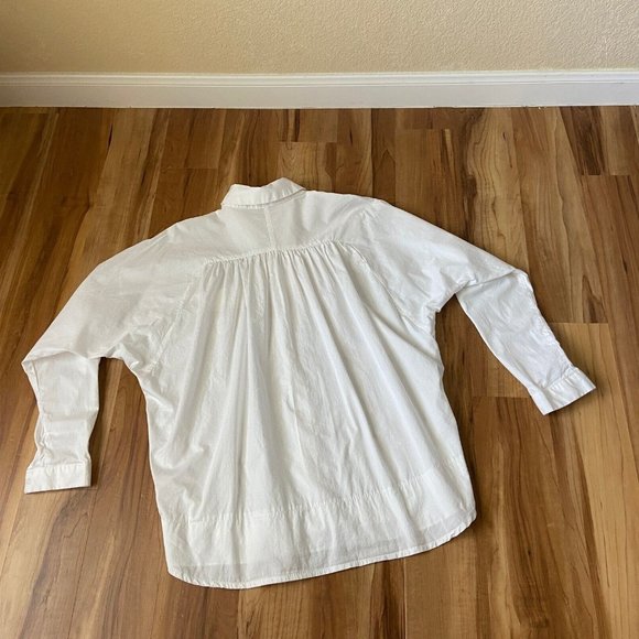 Me You Women Dolman Sleeves White Casual Button Front Shirt Sz: Small High Low - Picture 2 of 12